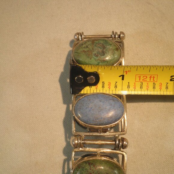 Vintage Southwest Native American Women's Sterling 925 Silver Link Bracelet - Picture 5 of 6